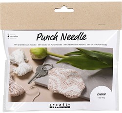 CC Mini Craft Kit Punch Needle , beige, Key Ring, 1 pack