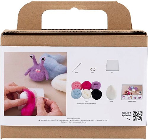 CC Mini Craft Kit Needle Felting, assorted colours, Monster, 1 pack-3