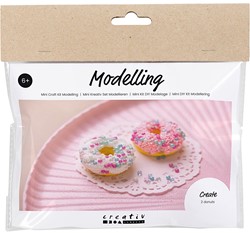 CC Mini Craft Kit Modelling, pink, turquoise, white, yellow, Donuts, 1 pack