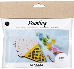 CC Mini Craft Kit Painting, assorted colours, Ice Cream Cone, 1 pack