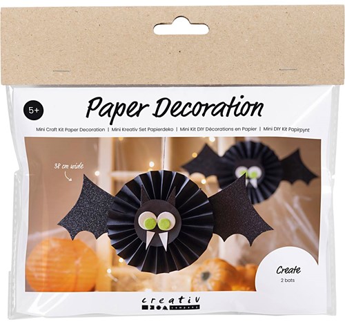 CC Mini Hobbyset Decoraties van Papier Halloween Vleermuizen