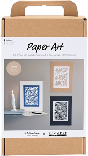 CC Hobbyset Papierkunst - Papiersnijden - Off white - Blauw - Zwart