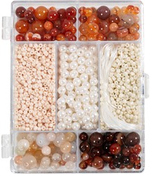 CC Creatieve Box Sieraden Agaten Kralen Diverse Kleuren