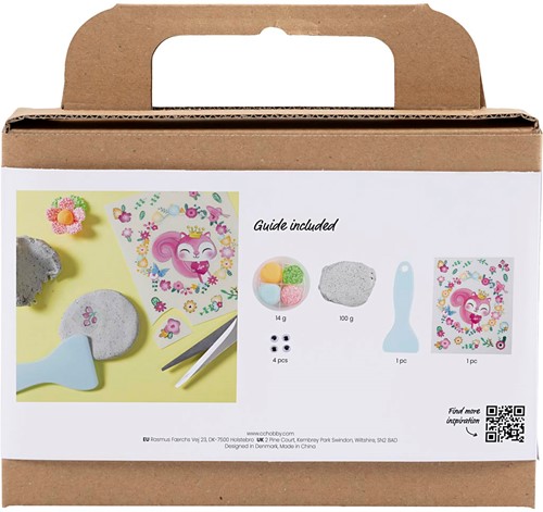 CC Hobbyset Modeling Stone with Insect Grey, Light Pink and Light Turquoise-2