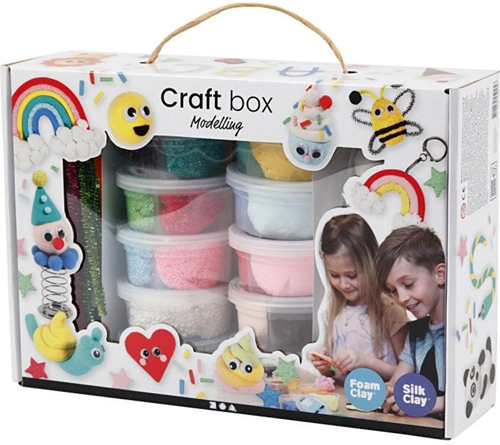 CC Foam Clay® and Silk Clay® Set, assorted colours, 1 set