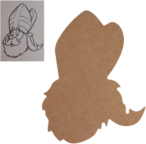 MDF Figuur Sinterklaas 15 cm