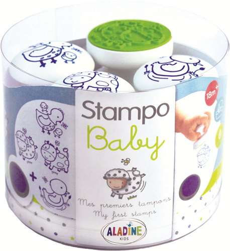 Aladine Stampo Stempel Baby Set Boerderij 4 stuks