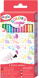 Aladine Kids Colors Magic Contour Pens 6 pieces