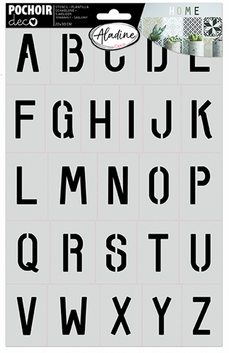 Aladine Deco Template 20x30 cm Alphabet 1