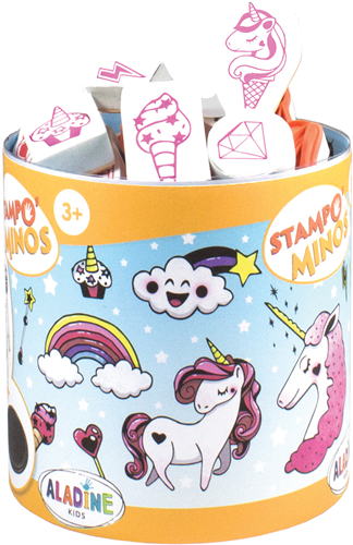 Aladine Kids Stampo Minos Stempel Set Unicorn 18 stuks