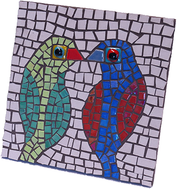 Mosaikstein Glass Eyes 15x20 mm Black 2 pieces-3
