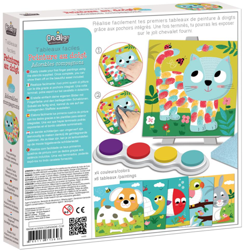 Crealign Fingerpaint Sweet Animals 17x17 cm-2