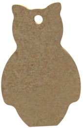 MDF Figuur Uil 5 cm 10 stuks