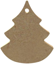 MDF Figuur Kerstboom 5 cm 10 stuks
