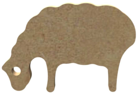 MDF Figuur Schaap 5 cm 10 stuks