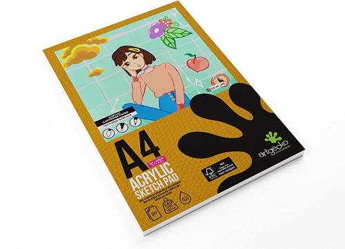 Artgecko Pro Sketchpad A4 Acrylic 240gr 20 sheets White-2