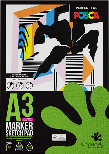 Artgecko Pro Sketchpad Markers A3 250gr 30 sheets