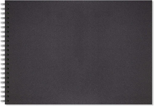 Artgecko Shady Spiral Sketchbook A4 Landscape 200gr 40 sheets Black
