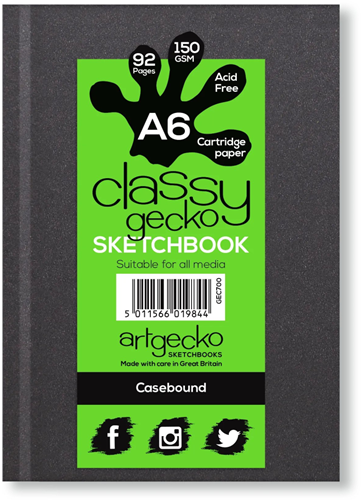 Artgecko Classy Sketchbook A6 Portrait 150gr 46 sheets White