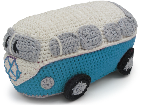 Hardicraft Haakpakket Retro Bus Blauw 16x10 cm