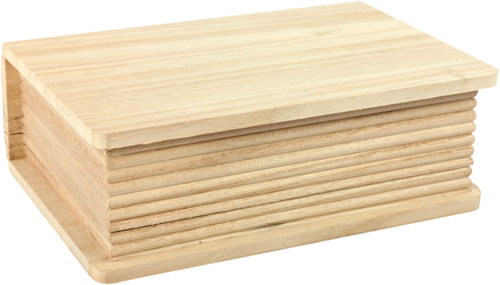 Houten Kist Boek paulownia 20x14,1x6,9 cm