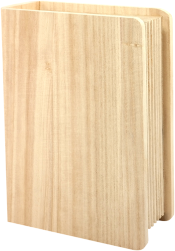 Houten Kist Boek paulownia 20x14,1x6,9 cm-3