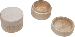 Houten Sieraden Kistje Rond 4 cm