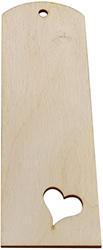 Houten Boekenlegger Hart 15x5 cm
