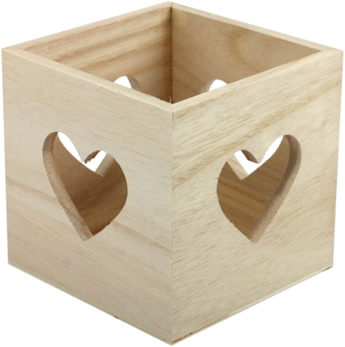 Waxinehouder met Hart Afmeting 10x10x10 cm