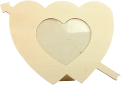 Houten Fotolijst Hartje 17x13x0,5 cm