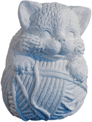 Cat with a ball of wool