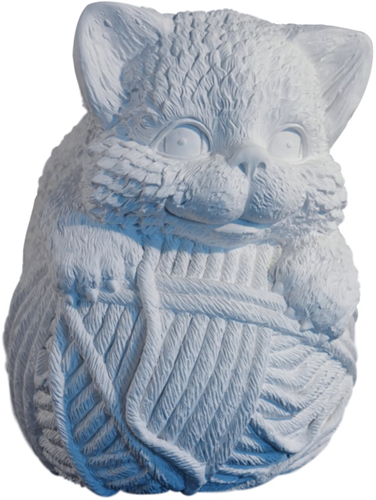 Cat with a ball of wool