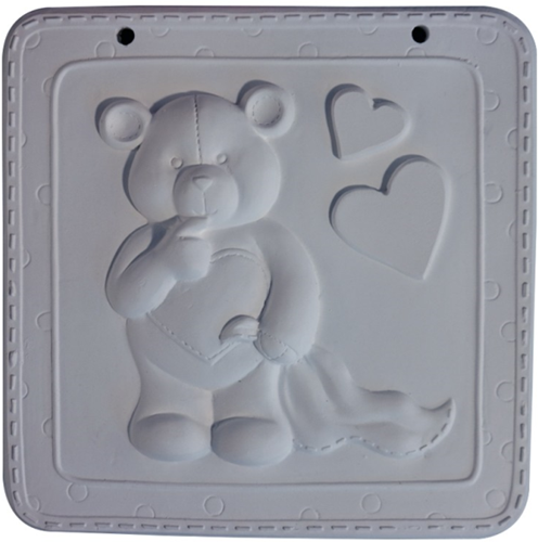 Bear tile with hearts