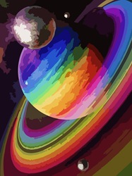 Rosa Start Paint by Number Planets 35x45 cm