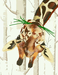 Rosa Start Paint by Number Giraffe 35x45 cm