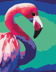 Rosa Start Paint by Number Pink Flamingo 35x45 cm