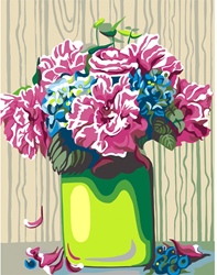 Rosa Start Paint by Number Peonies 35x45 cm