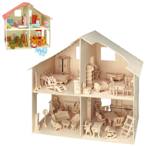 Pebaro Poppenhuis met Meubels