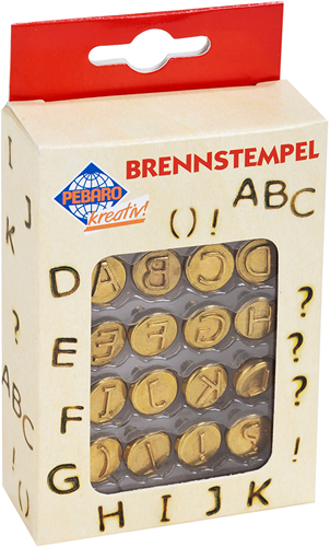 Pebaro Brandstempels Alfabet 12 stuks