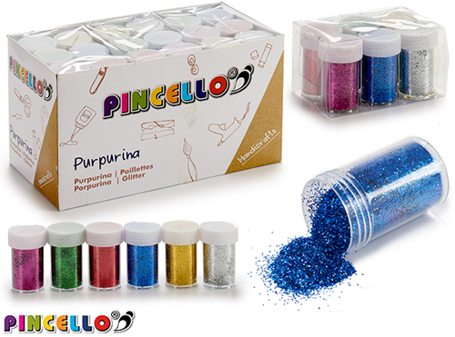Pincello Glitter Metallic Set 6 pieces 12 gr