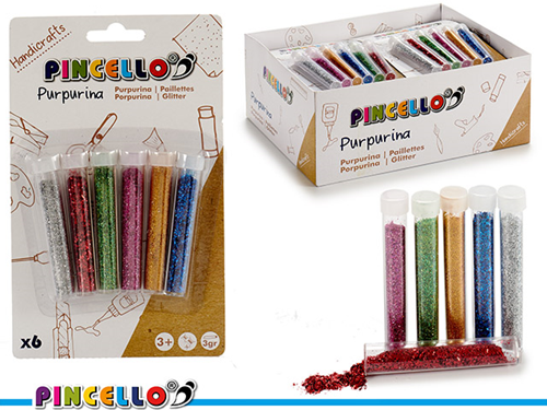 Pincello Glitter Set Tubes Multicolored 6x3gr