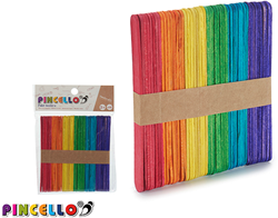 Pincello Gekleurde IJsstokjes 11x1 cm 50 stuks
