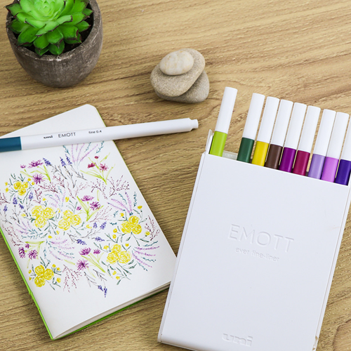 Uni Emott Fineliner 0,4 mm Kakigroen-2
