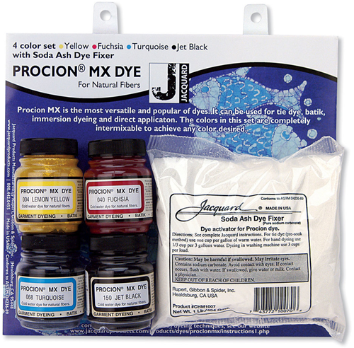 Jacquard Procion Tie Dye Set 4 colors