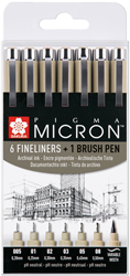 Sakura Pigma Fineliners Set 7 Pieces
