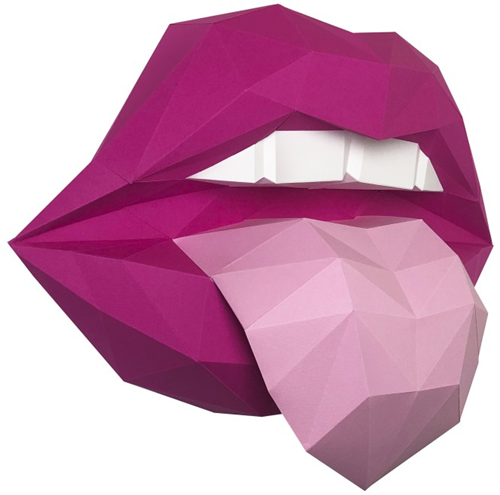 Wizardi 3D Papercraft Lippen 36x50x15 cm-3