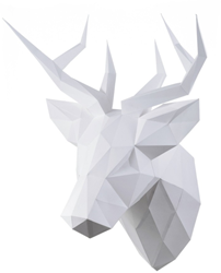 Wizardi 3D Papercraft 55x40x30 cm Deer White