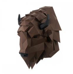 Wizardi 3D Papercraft 48x32x34 cm Bison Brown