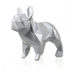 Wizardi 3D Papercraft 35x25x25 cm Bulldog Wit