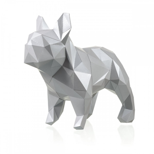 Wizardi 3D Papercraft 35x25x25 cm Bulldog White